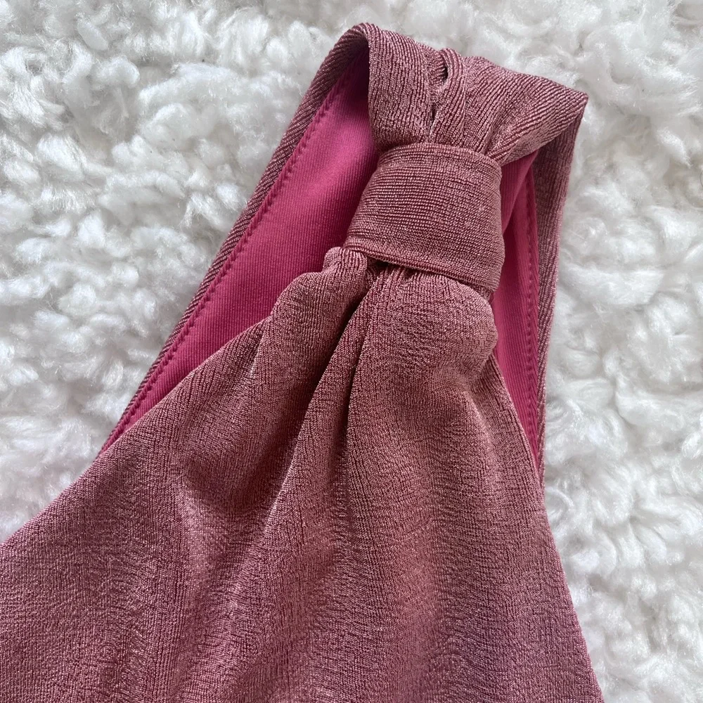🆕💕 Revolve x MORE TO COME Gianna One Shoulder Dress Rose Pink - Size M - Picture 7 of 11